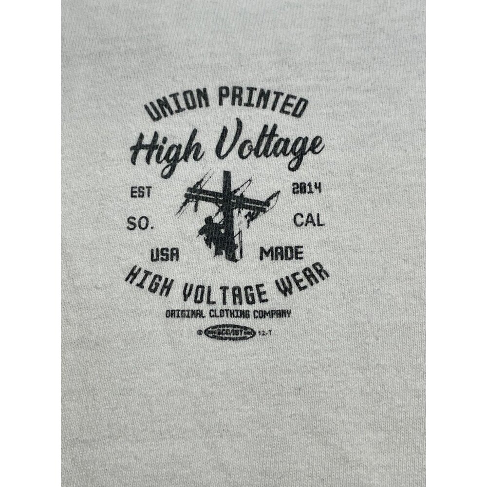 High Voltage Wear shirt mens XL short sleeve Union Made USA set of 2 Bayside - Picture 7 of 16